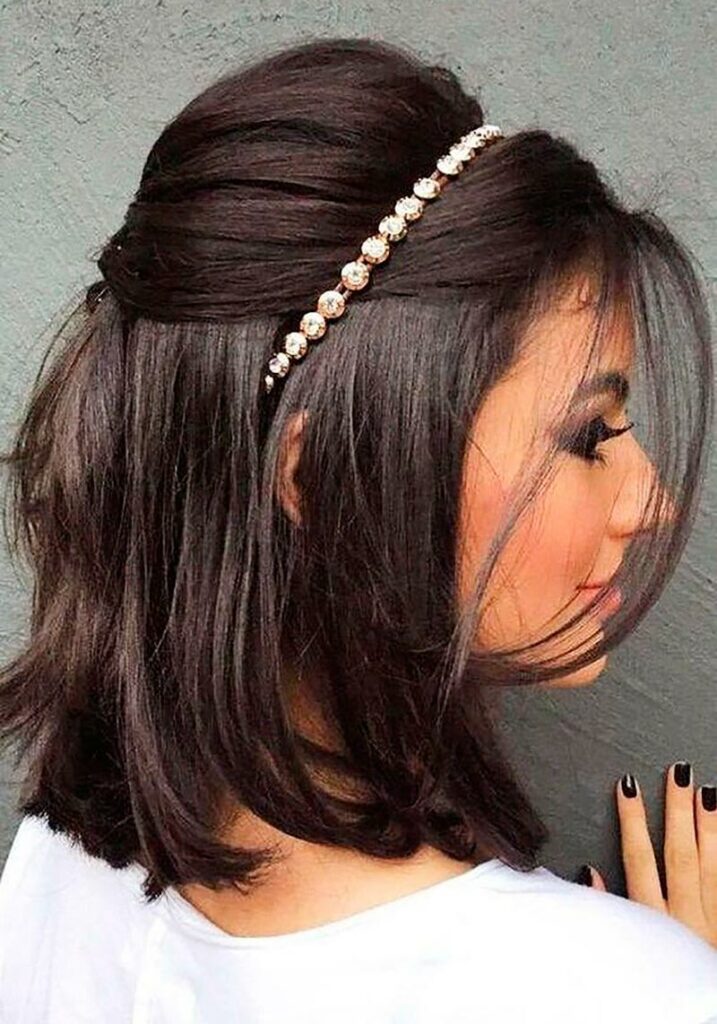 penteados para casamento cabelo médio para noivas