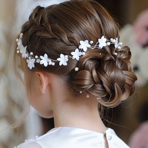 penteados daminha cabelo liso