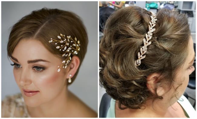 penteados para madrinha cabelo curto ondulado