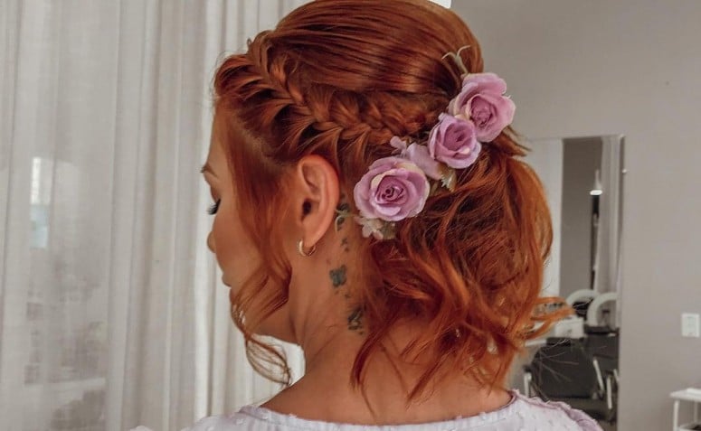 penteados para madrinha cabelo curto com trança