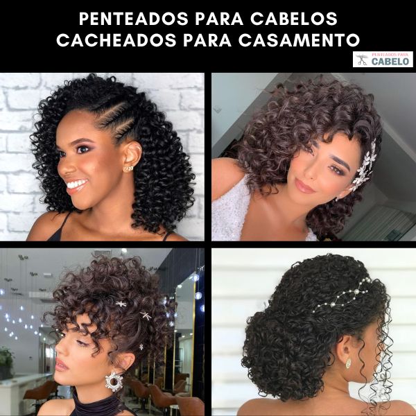 penteado preso vs solto para madrinha cabelo cacheado