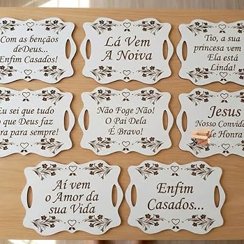 placa de casamento temática