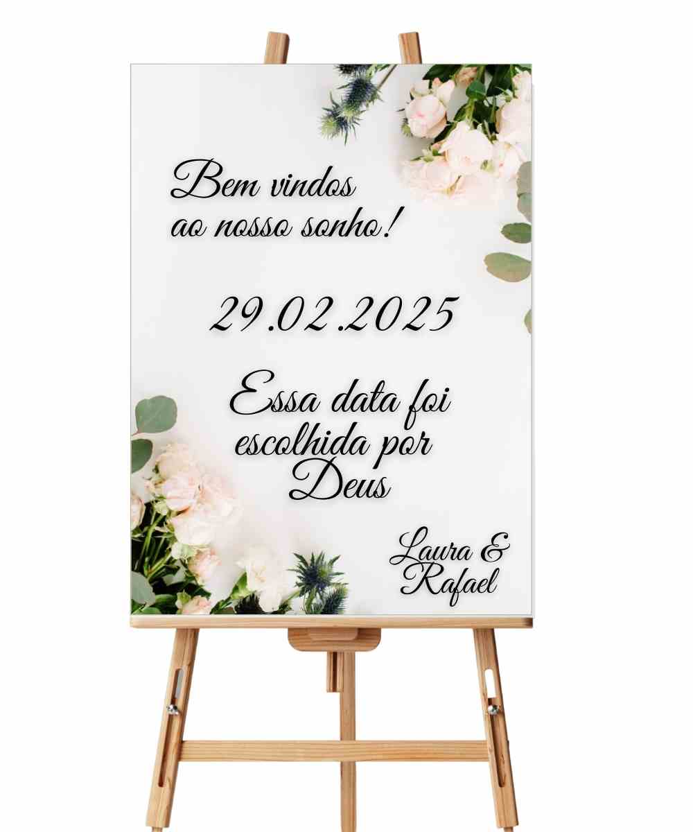 placa de casamento para recepção