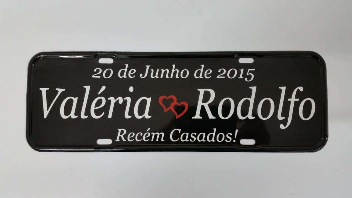 placa de casamento para entrada