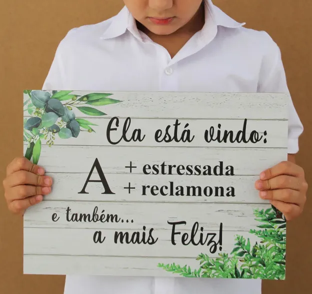 placa de casamento com frase