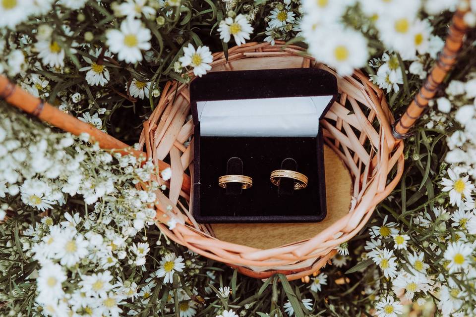 ideias criativas porta alianças casamento