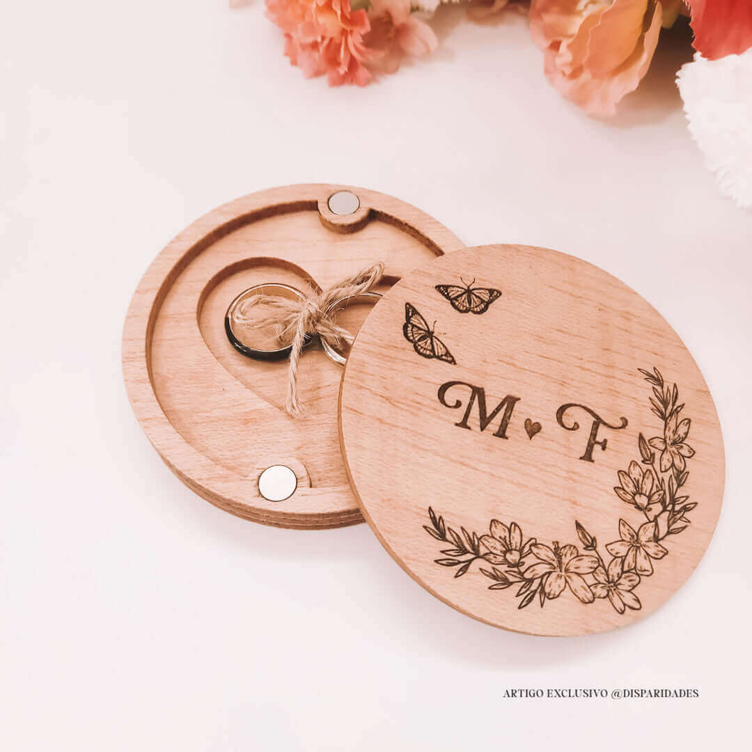 como fazer porta aliança rústico madeira passo a passo