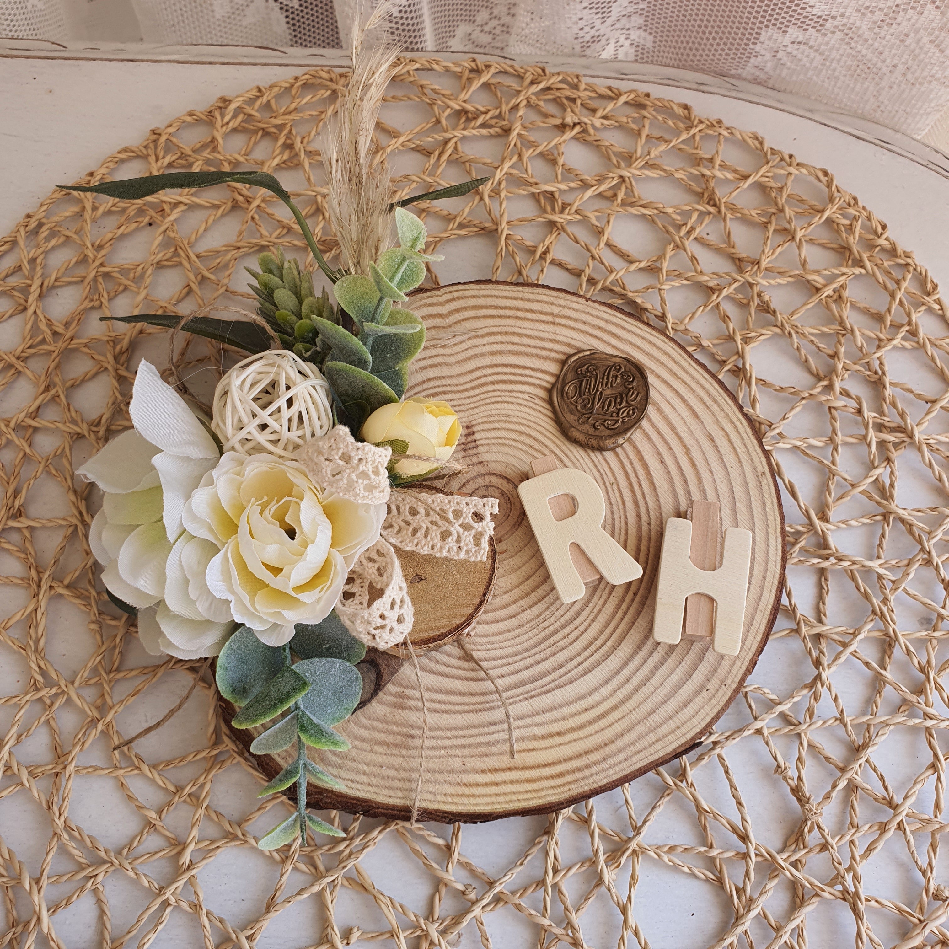 ideias porta aliança rústico madeira casamento