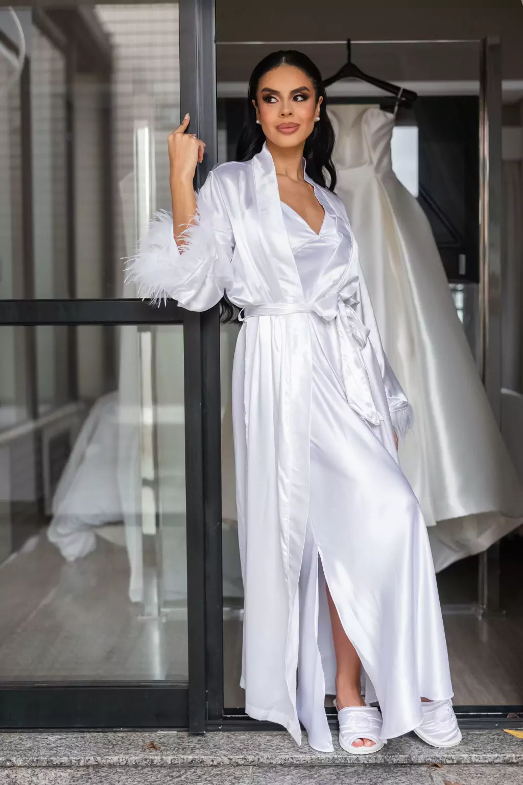 Robe de noiva em cetim