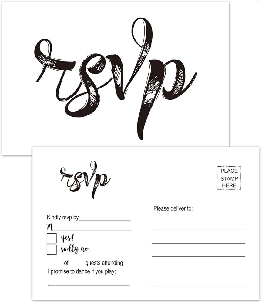 RSVP em festas pequenas