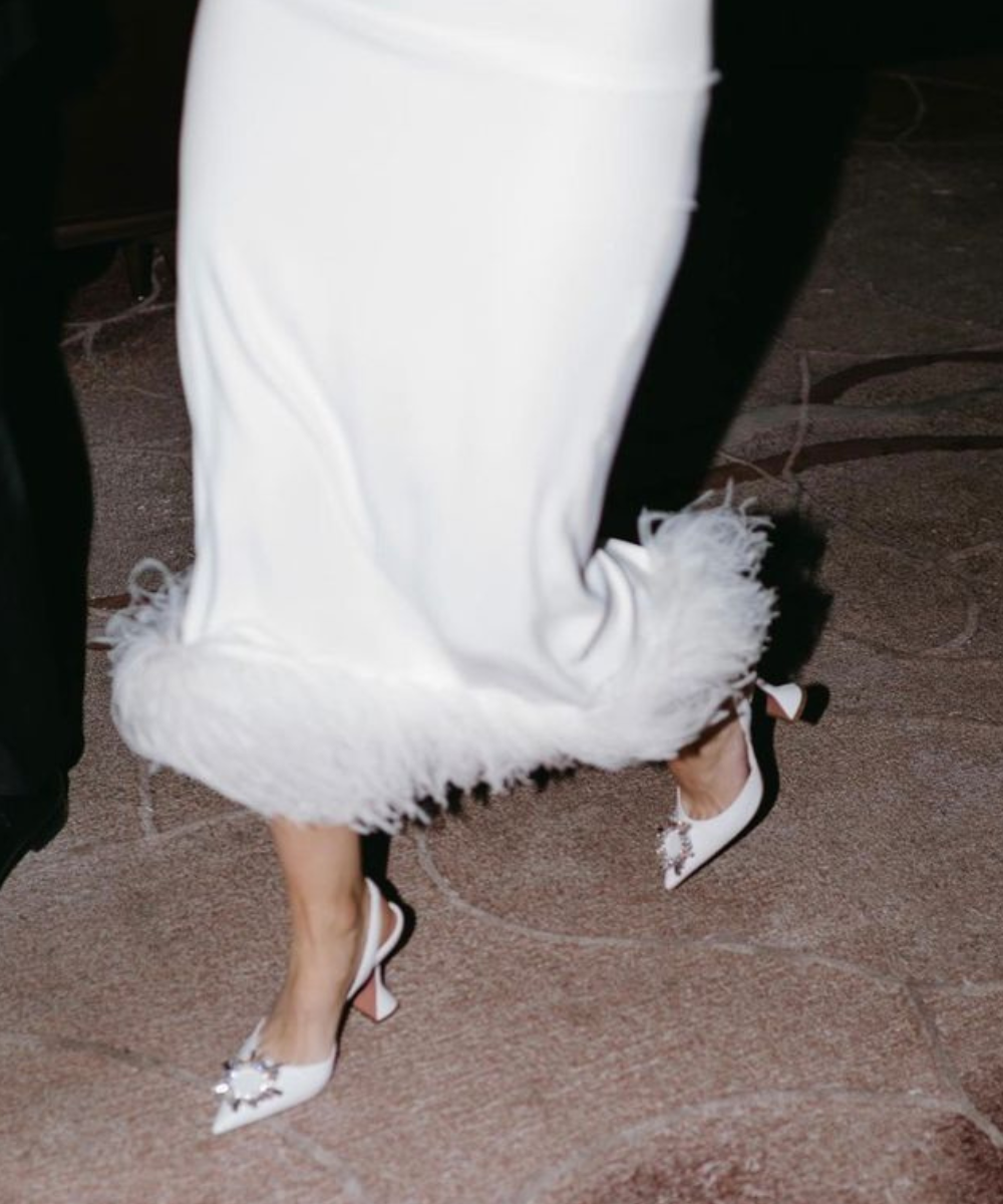 scarpin branco noiva