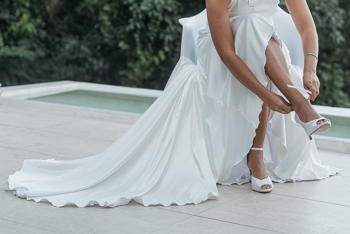 sapatinho da noiva com salto baixo para noivas