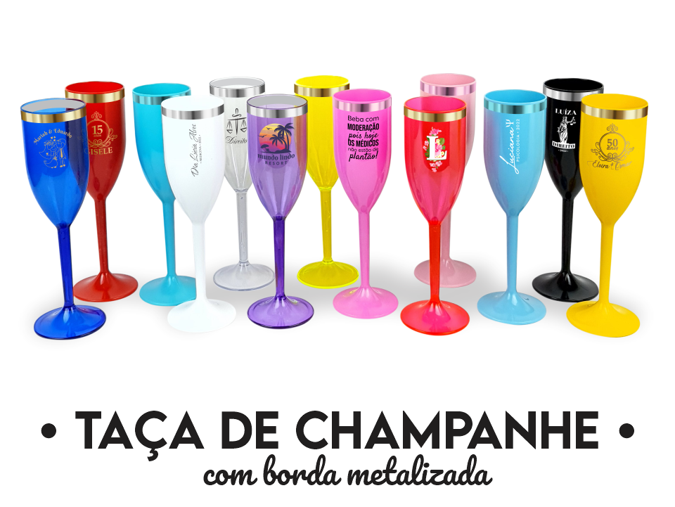 tacas de cristal para brinde