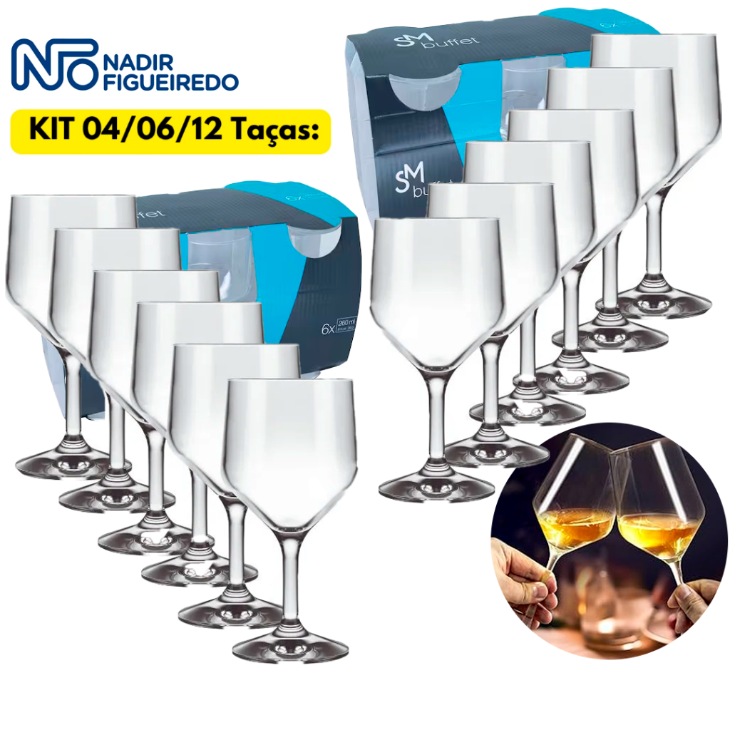 Taças de água para casamento moderno