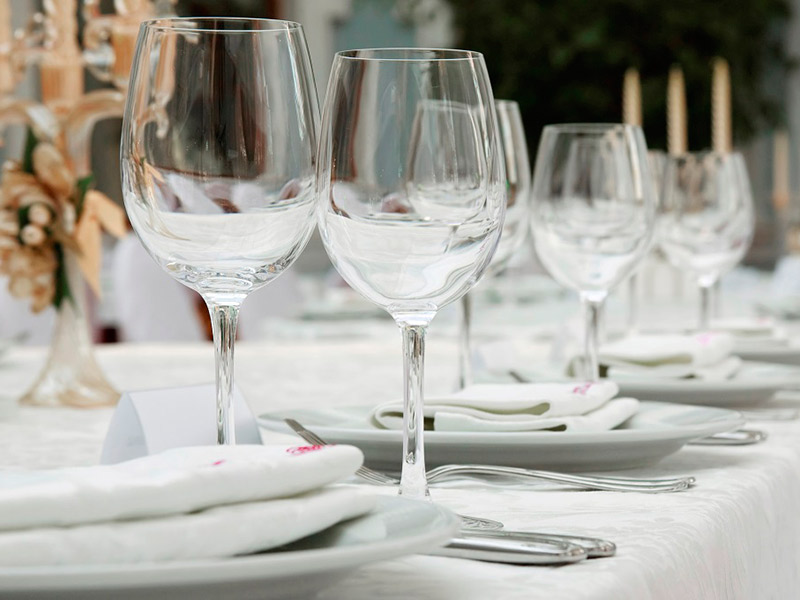 Taças de água para casamento vidro