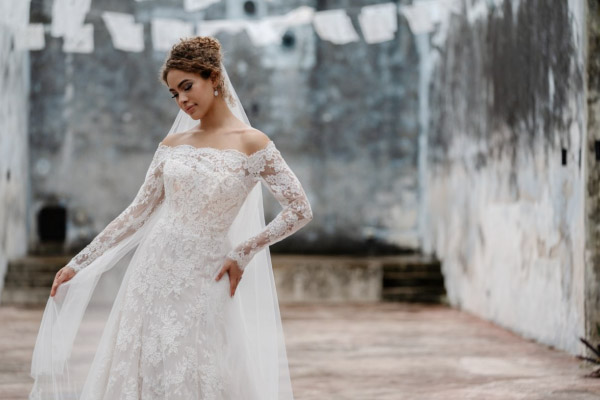 vestido de noiva com chiffon