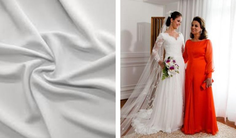 vestido de noiva com crepe georgete