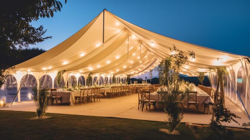 tenda cristal vs tenda piramidal para casamento