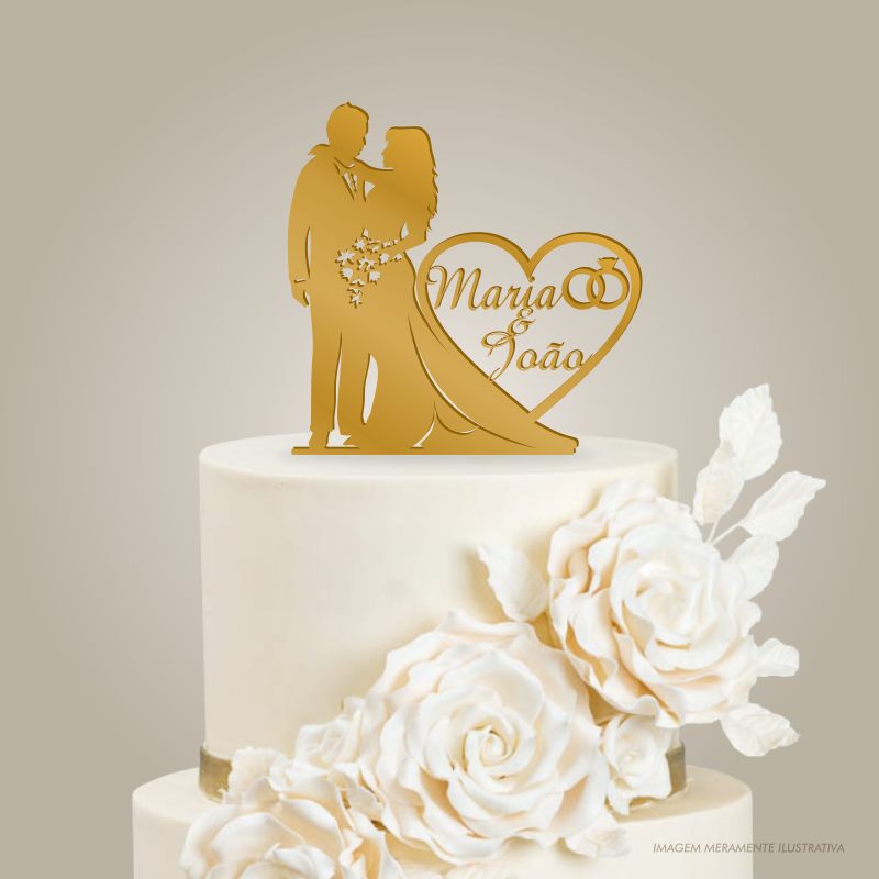 topo de bolo para casamento