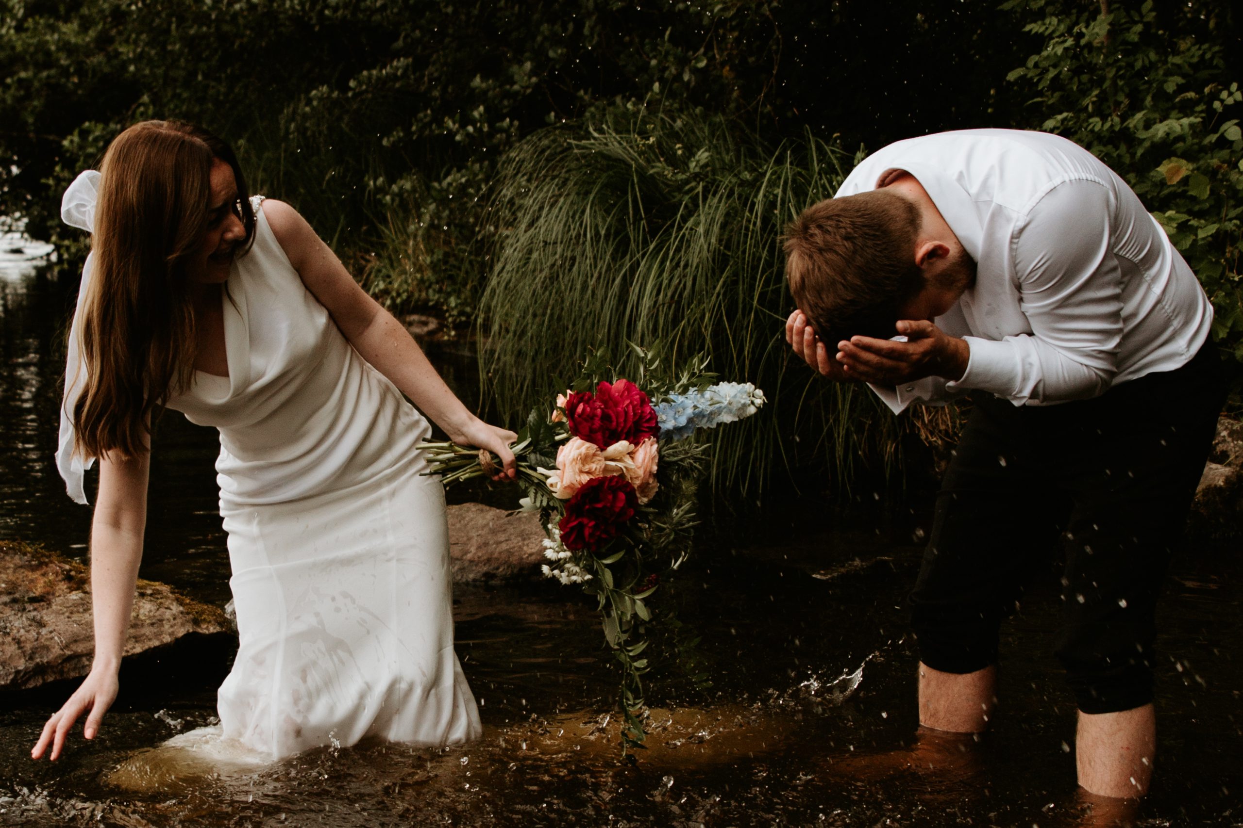 fotos criativas após casamento