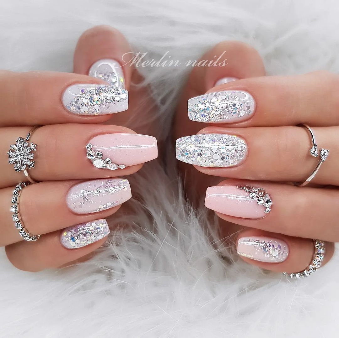 unhas minimalistas casamento