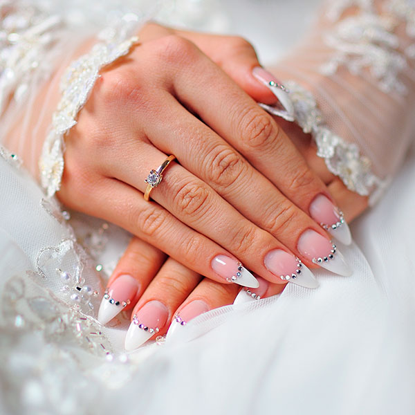 unhas de gel para casamento