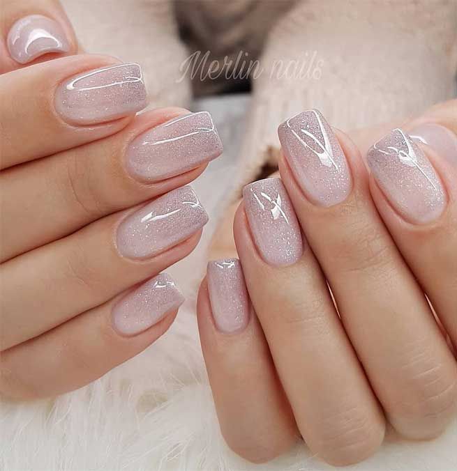 unhas de noiva minimalistas