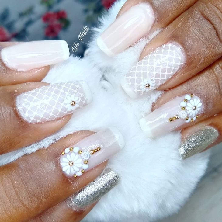 unhas de noiva baby boomer