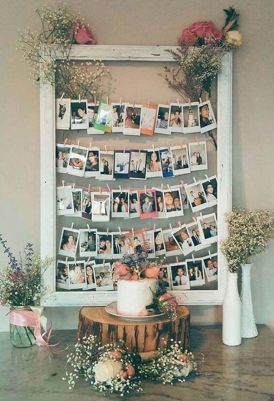 Varal de fotos para quarto