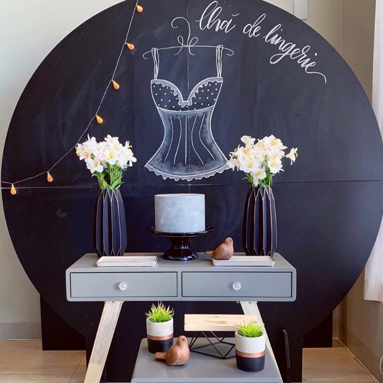 preço médio varal chá de lingerie decorativo