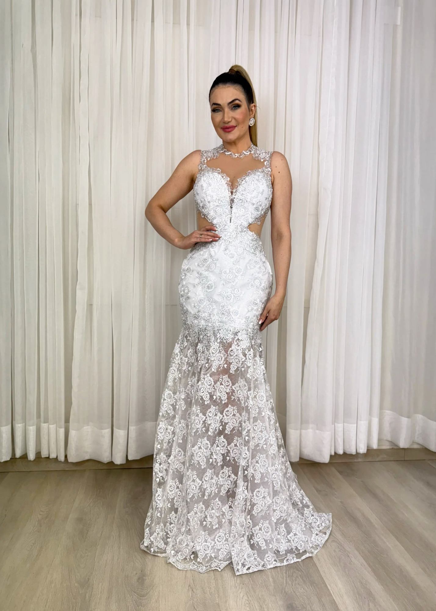 quanto custa um vestido de noiva alça larga