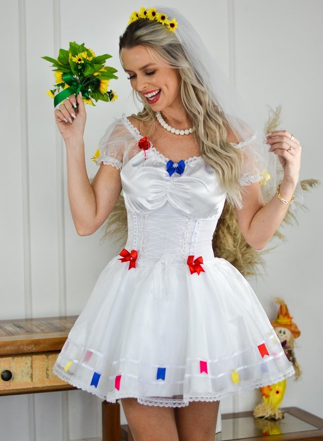 Vestido de noiva caipira moderno