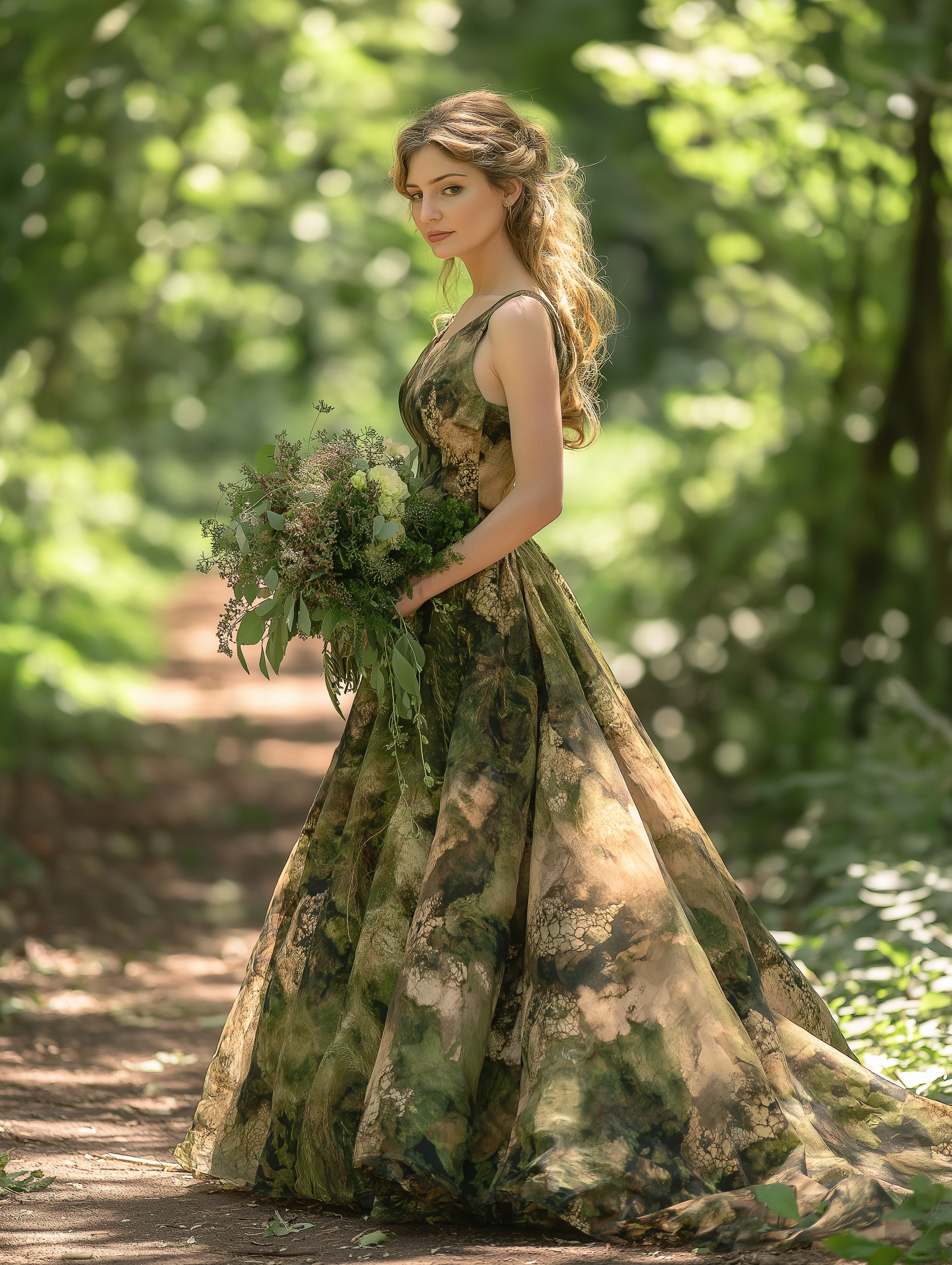 vestido de noiva camuflado militar