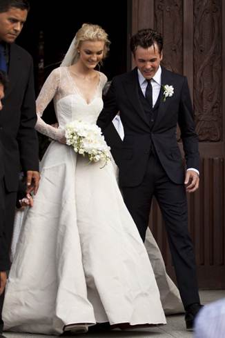 vestido de noiva com fenda celebridades