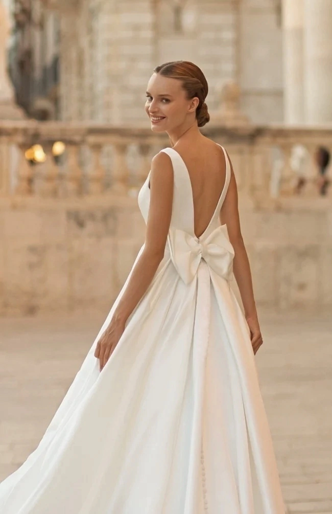 vestido de noiva cetim bucol inspiração