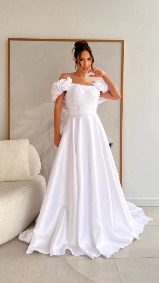 vestido de noiva cetim bucol inspiração