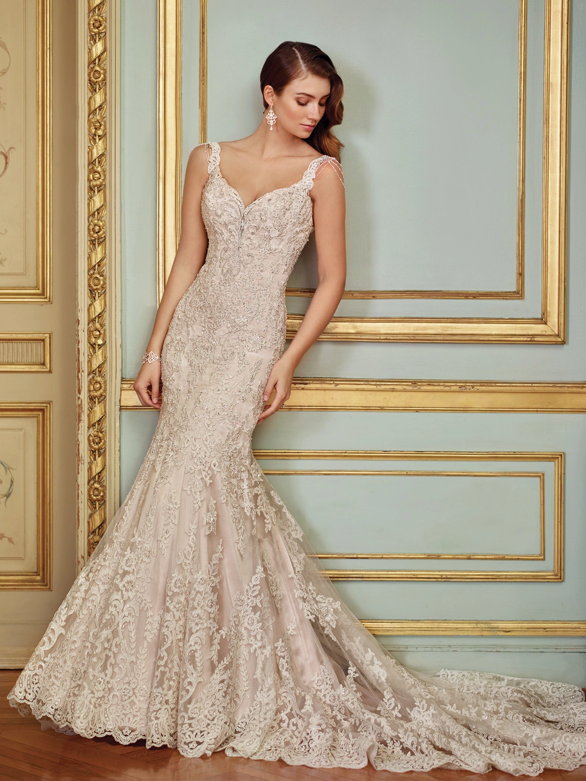 vestido de noiva champagne combina com que