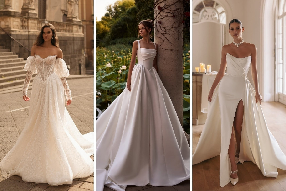 vestido de noiva champagne combina com que