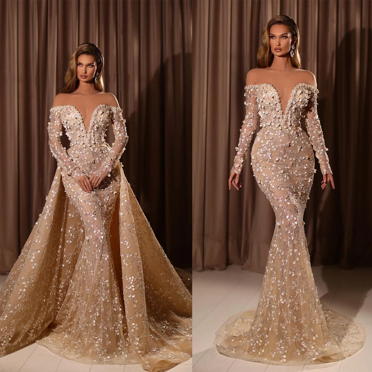 vestido de noiva champagne combina com que