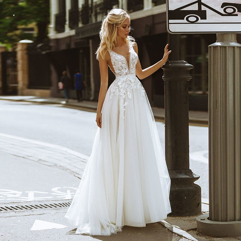vestido de noiva com bordado vintage
