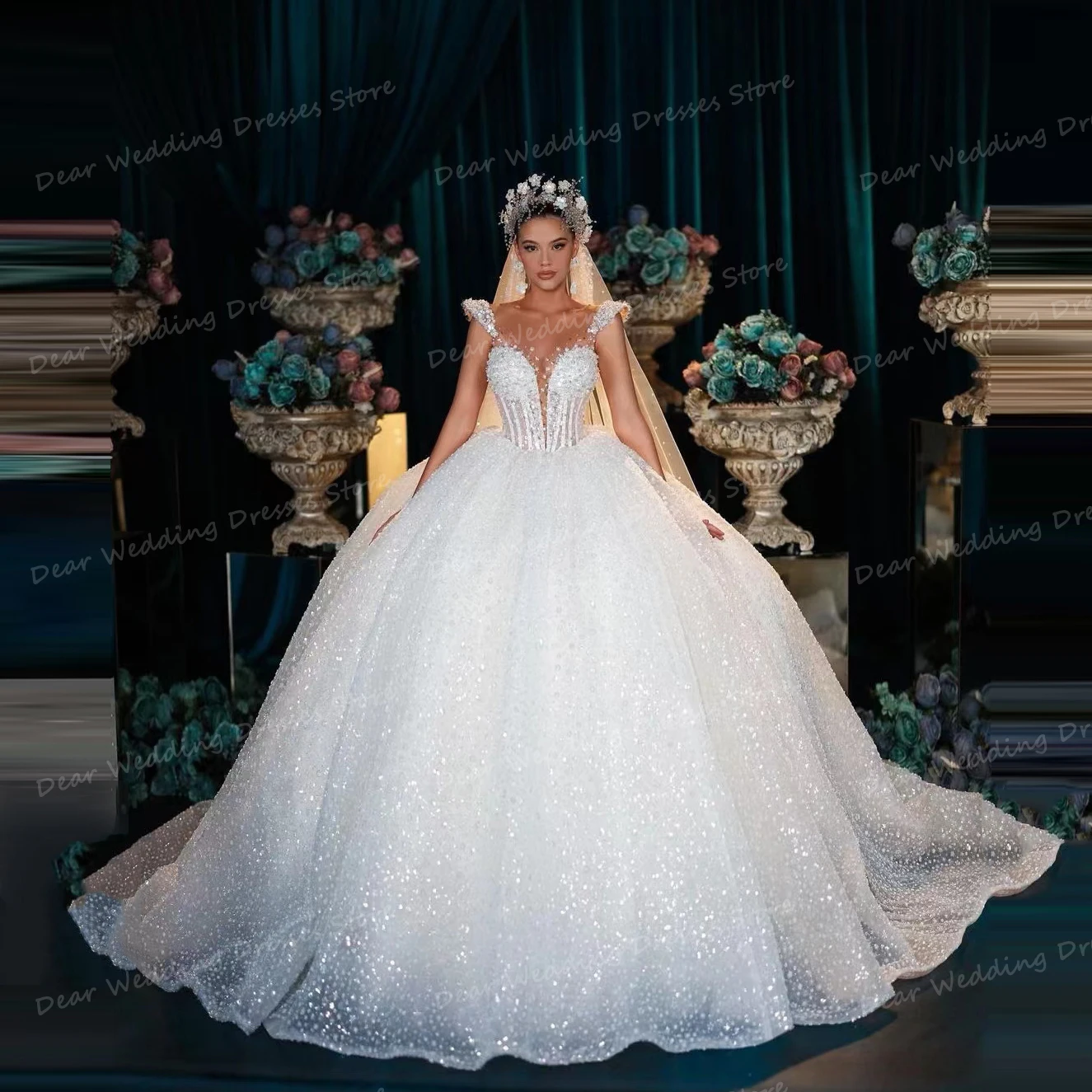 vestido de noiva com bordado em ponto de luz