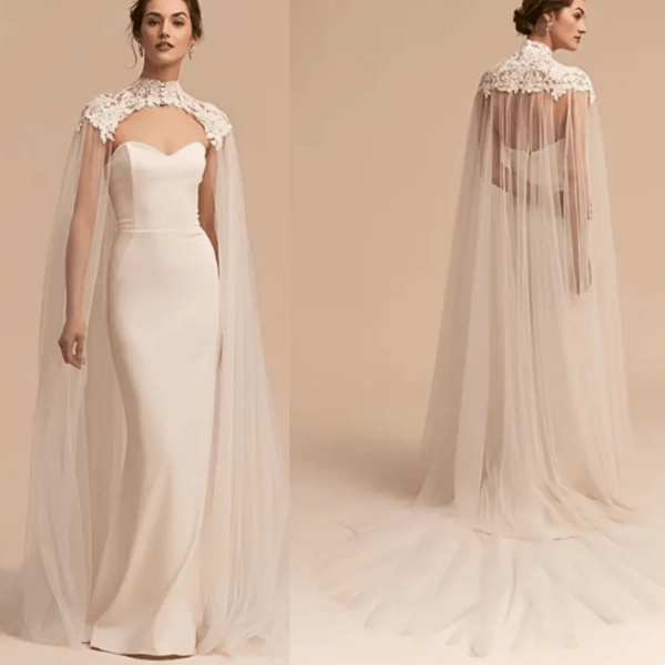 Inspirações de Capas Curtas para Noivas Boho Chic e Clássicas