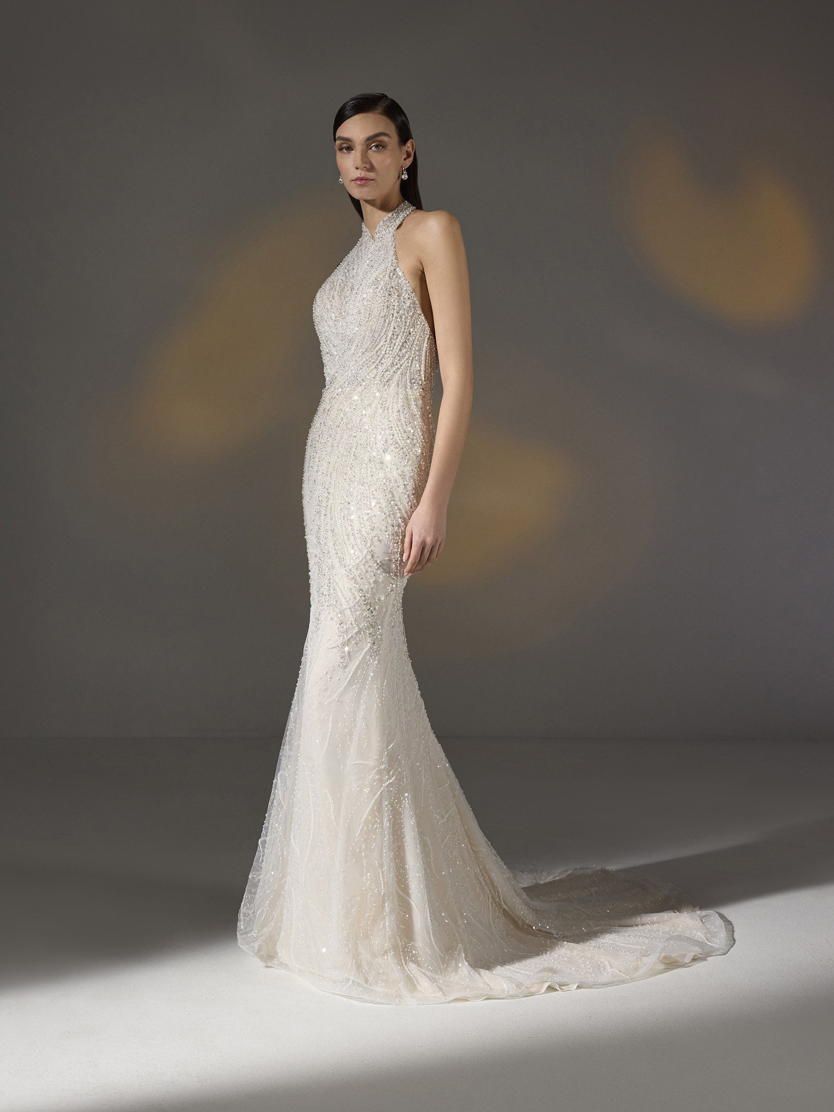 vestido de noiva com decote halter