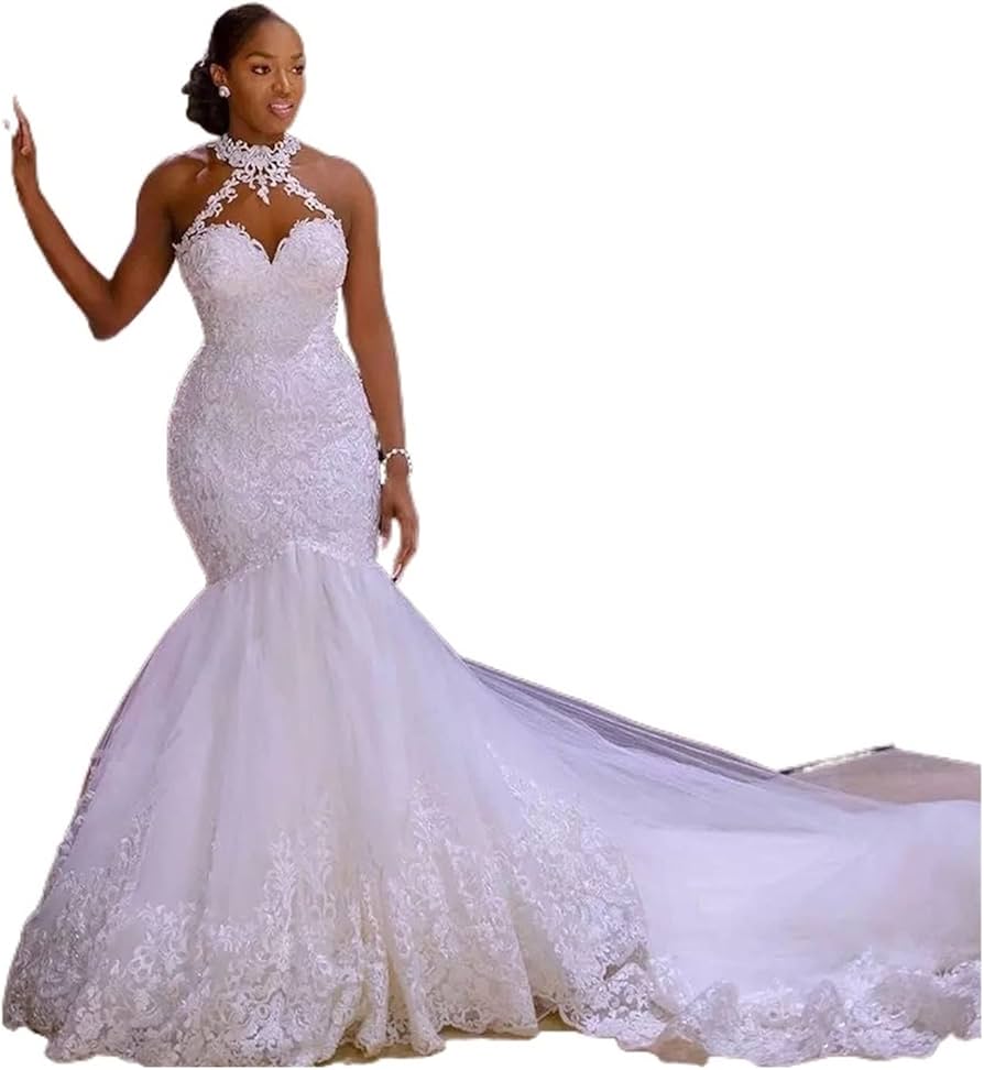 vestido de noiva com decote halter