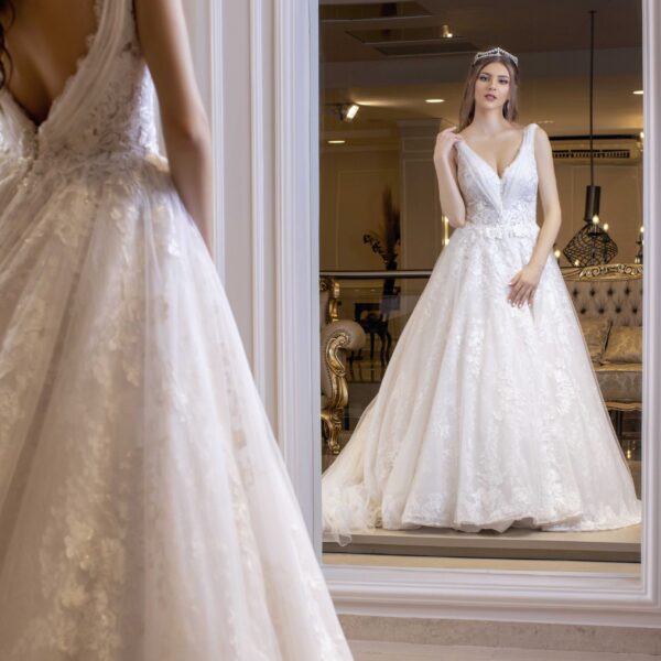 vestido de noiva com decote halter