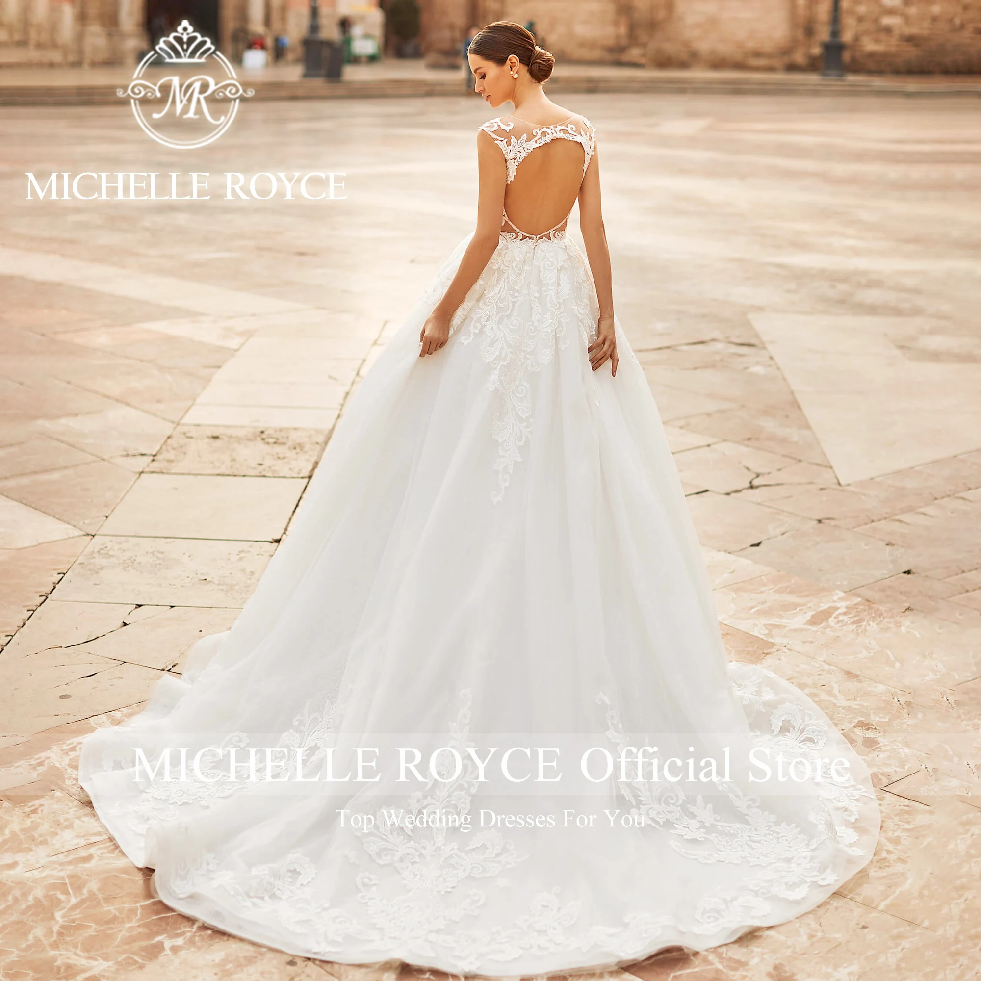 vestido de noiva com decote nas costas