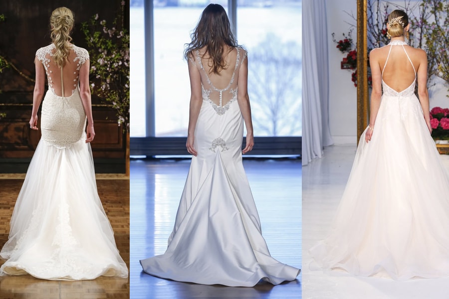 modelos de vestido de noiva com decote nas costas para se inspirar