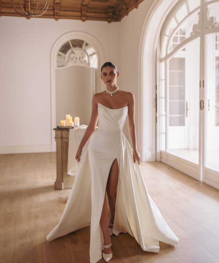 vestido de noiva com drapreado