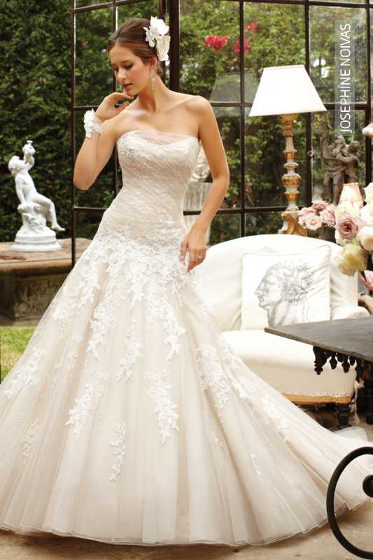 vestido de noiva com drapreado