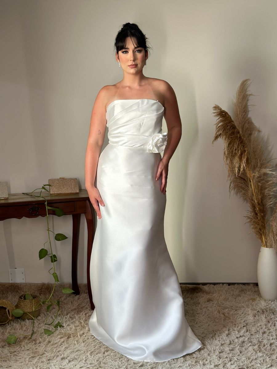 vestido de noiva com drapreado